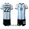 Argentina Lautaro Martinez 22 Hjemme VM 2022 - Barn Draktsett